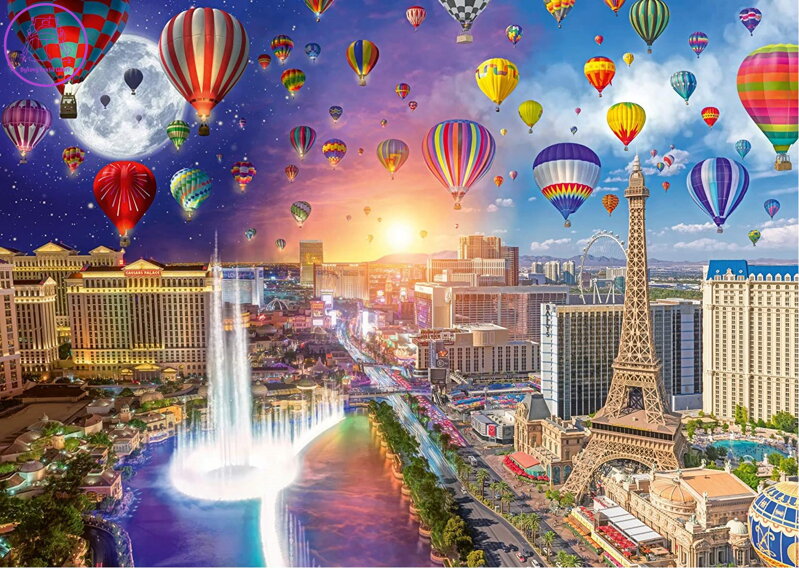SCHMIDT Puzzle Den a noc: Las Vegas 1000 dílků