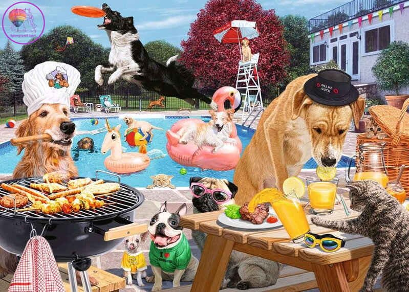 RAVENSBURGER Puzzle Psí léto 1000 dílků