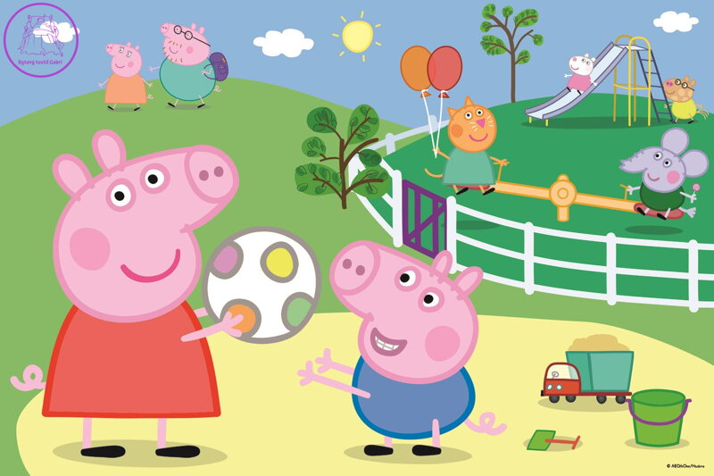 TREFL Puzzle Prasátko Peppa: Zábava s přáteli 60 dílků