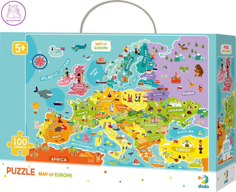 DODO Puzzle Mapa Evropy 100 dílků DODO Puzzle Mapa Evropy 100 dílků