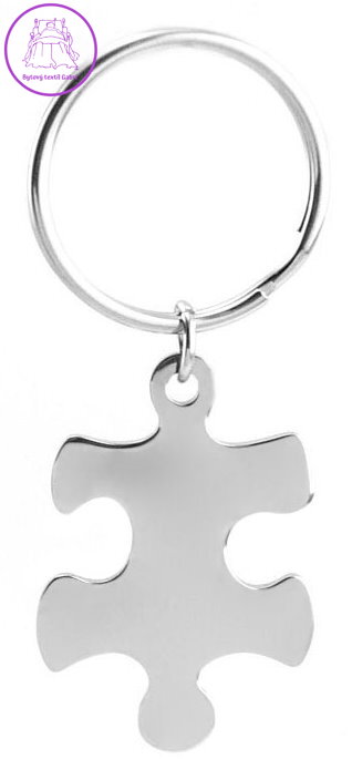 Ocelový přívěsek na klíče Puzzle (levý)