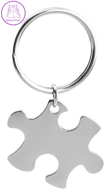 Ocelový přívěsek na klíče Puzzle (pravý) Ocelový přívěsek na klíče Puzzle (pravý)
