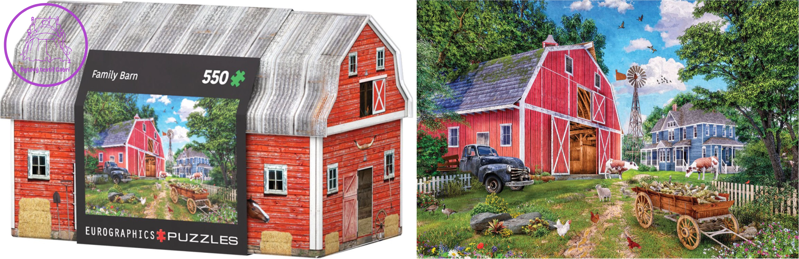 EUROGRAPHICS Puzzle v plechové krabičce Rodinný statek 550 dílků EUROGRAPHICS Puzzle v plechové krabičce Rodinný statek 550 dílků