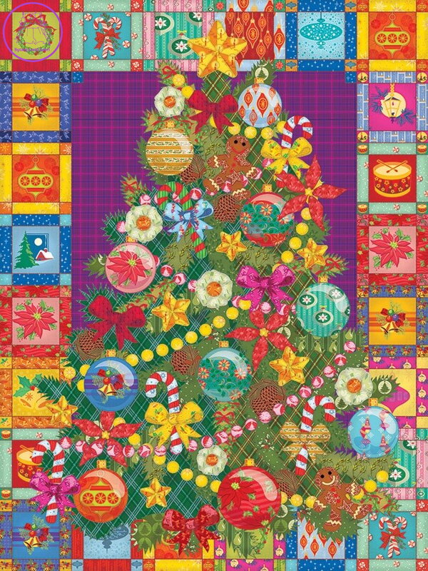 COBBLE HILL Puzzle Vánoční stromek na přikrývce XL 275 dílků COBBLE HILL Puzzle Vánoční stromek na přikrývce XL 275 dílků