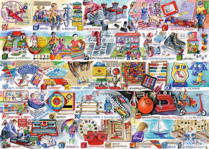 GIBSONS Puzzle Abeceda her a hraček 1000 dílků GIBSONS Puzzle Abeceda her a hraček 1000 dílků