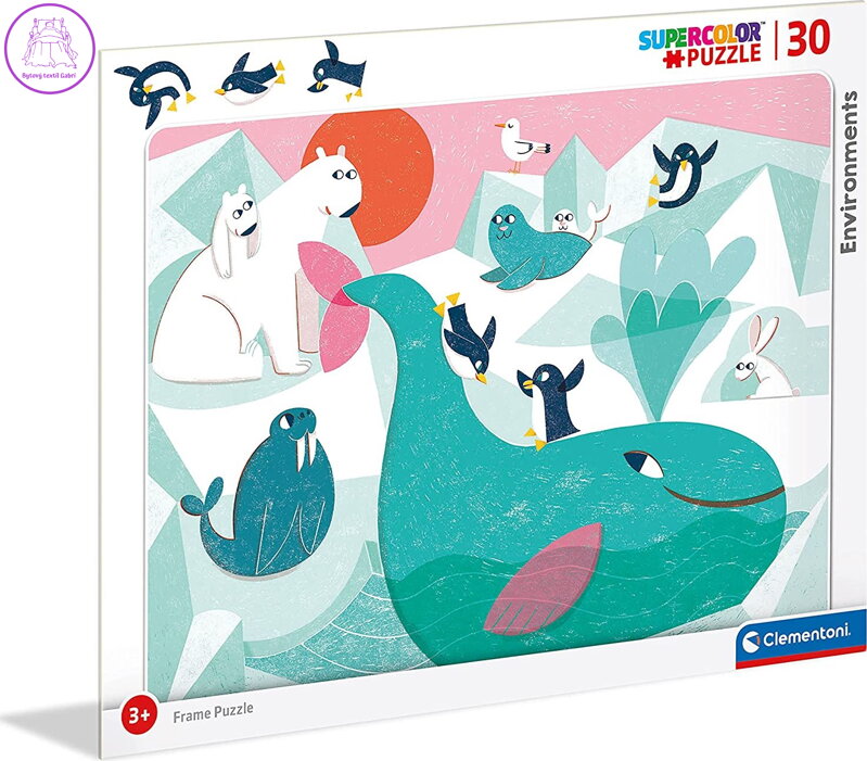 CLEMENTONI Puzzle Život za polárním kruhem 30 dílků CLEMENTONI Puzzle Život za polárním kruhem 30 dílků