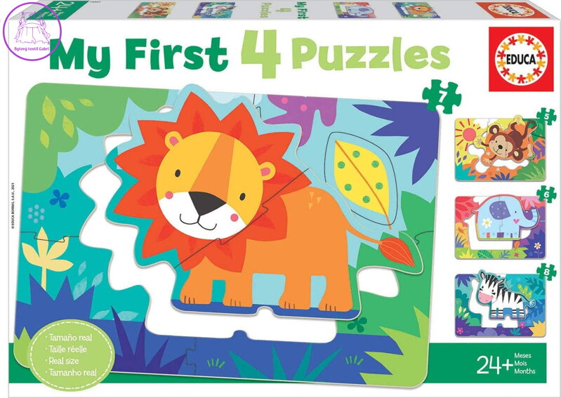 EDUCA Moje první puzzle Zvířátka z divočiny 4v1 (5,6,7,8 dílků) EDUCA Moje první puzzle Zvířátka z divočiny 4v1 (5,6,7,8 dílků)