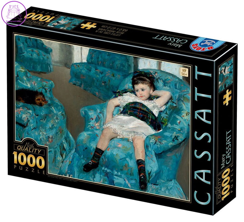 D-TOYS Puzzle Malá dívka v modrém křesle 1000 dílků D-TOYS Puzzle Malá dívka v modrém křesle 1000 dílků