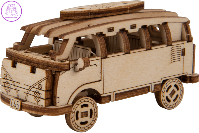 WOODEN CITY 3D puzzle Superfast Minibus Retro