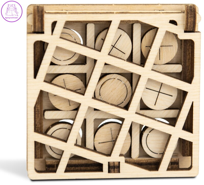 WOODEN CITY 3D puzzle hra mini Piškvorky varianta 2