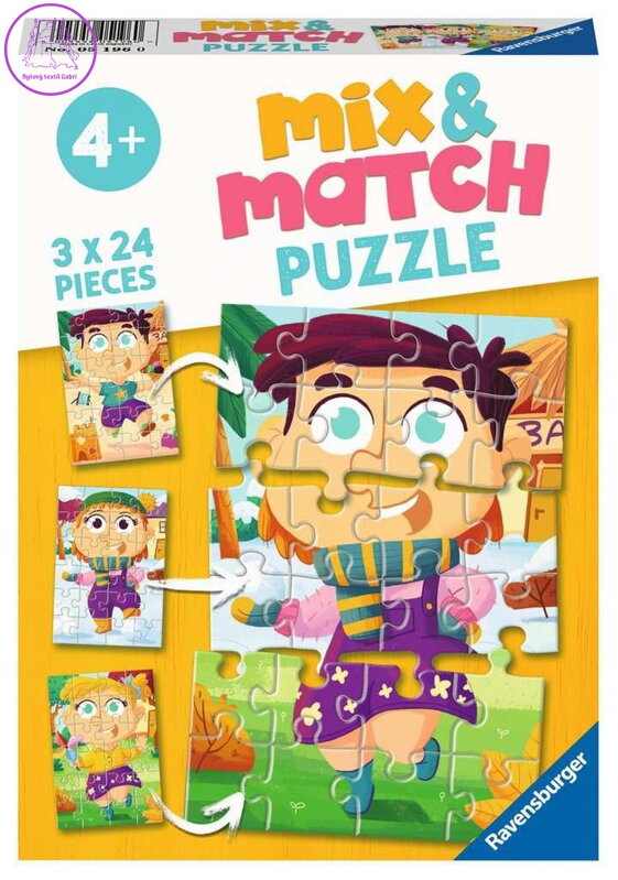 RAVENSBURGER Puzzle Mix&Match: Barevné šaty 3x24 dílků