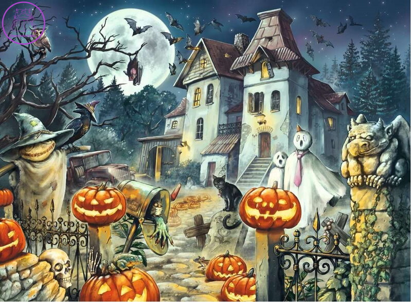 RAVENSBURGER Puzzle Halloweenský dům XXL 300 dílků RAVENSBURGER Puzzle Halloweenský dům XXL 300 dílků