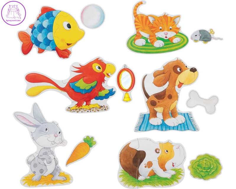 GOKI Puzzle Domácí mazlíčci 6v1 GOKI Puzzle Domácí mazlíčci 6v1