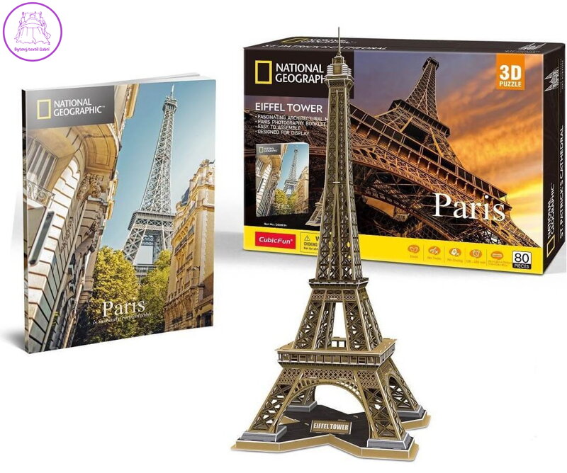 CUBICFUN 3D puzzle National Geographic: Eiffelova věž 80 dílků