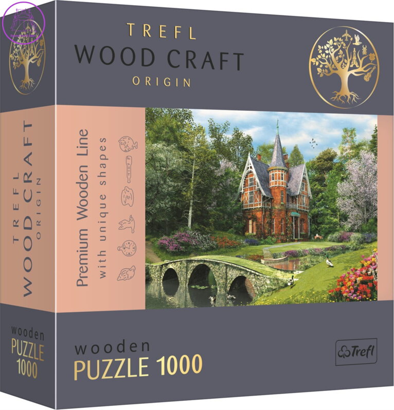 TREFL Wood Craft Origin puzzle Viktoriánský dům 1000 dílků
