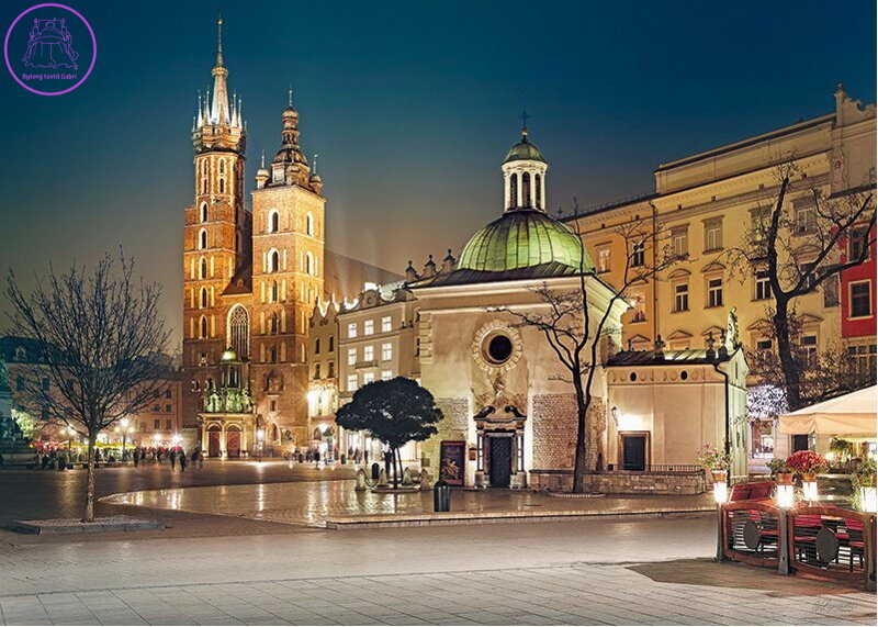 CHERRY PAZZI Puzzle Královský rynek v Krakově, Polsko 1000 dílků CHERRY PAZZI Puzzle Královský rynek v Krakově, Polsko 1000 dílků