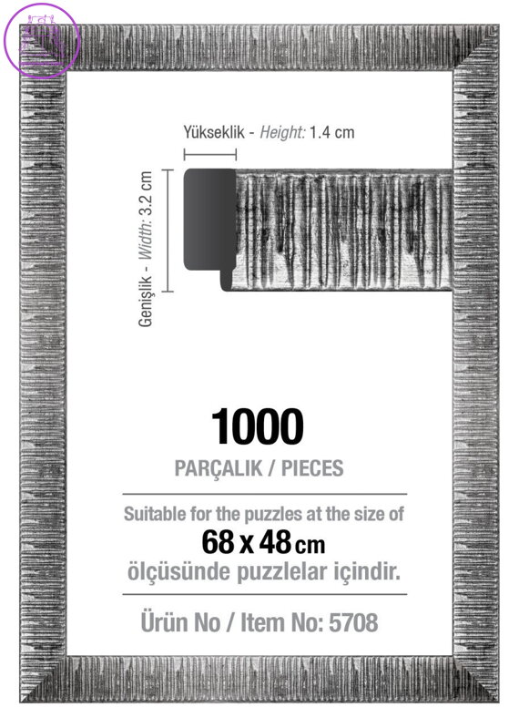 ART PUZZLE Rám na puzzle 68x48cm stříbrný (5708) ART PUZZLE Rám na puzzle 68x48cm stříbrný (5708)