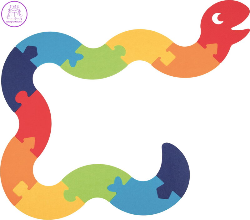 GOKI Podlahové obrysové puzzle Had XXL 12 dílků GOKI Podlahové obrysové puzzle Had XXL 12 dílků