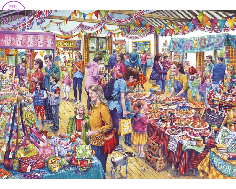 GIBSONS Puzzle Obecní tombola XL 500 dílků GIBSONS Puzzle Obecní tombola XL 500 dílků