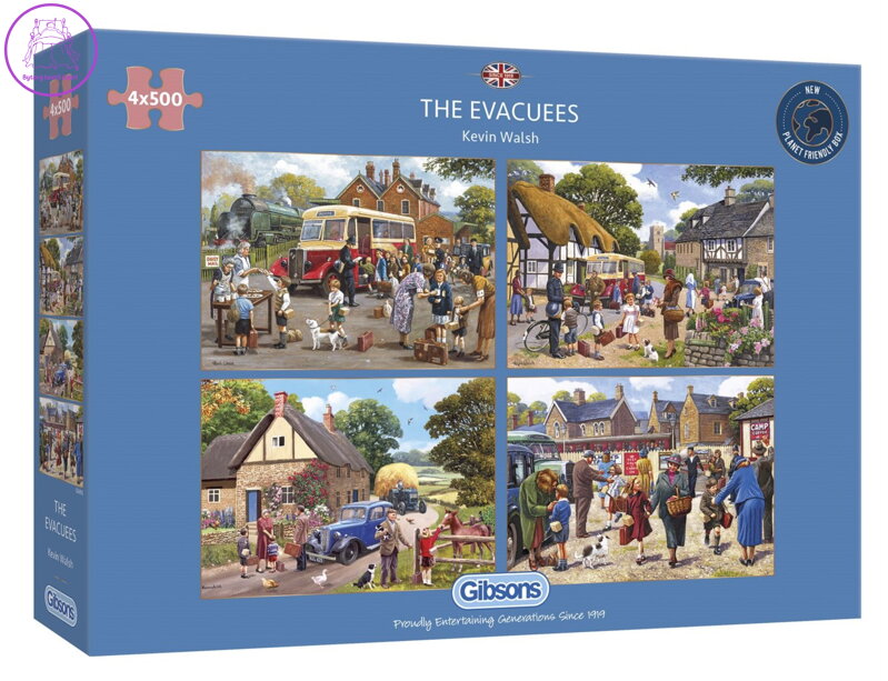 GIBSONS Puzzle Evakuovaní 4x500 dílků GIBSONS Puzzle Evakuovaní 4x500 dílků