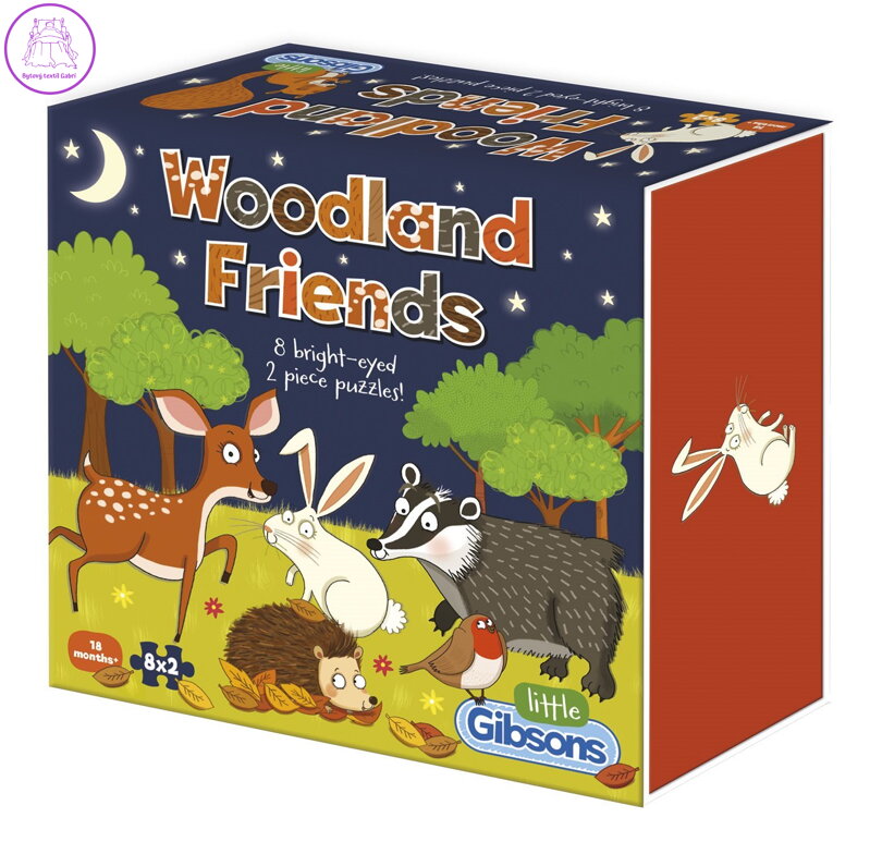 GIBSONS Dětské puzzle Přátelé z lesa 8x2 dílky