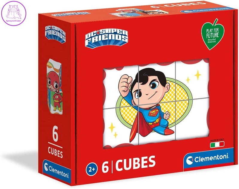 CLEMENTONI Play For Future Obrázkové kostky Superpřátelé, 6 kostek
