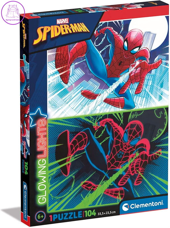CLEMENTONI Svítící puzzle Marvel: Spiderman 104 dílků CLEMENTONI Svítící puzzle Marvel: Spiderman 104 dílků