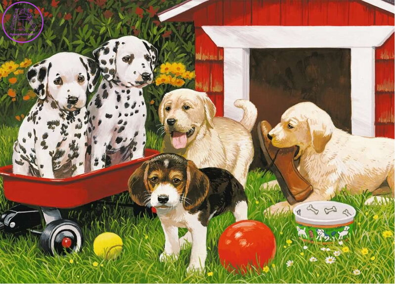 RAVENSBURGER Puzzle Štěněčí párty 60 dílků RAVENSBURGER Puzzle Štěněčí párty 60 dílků