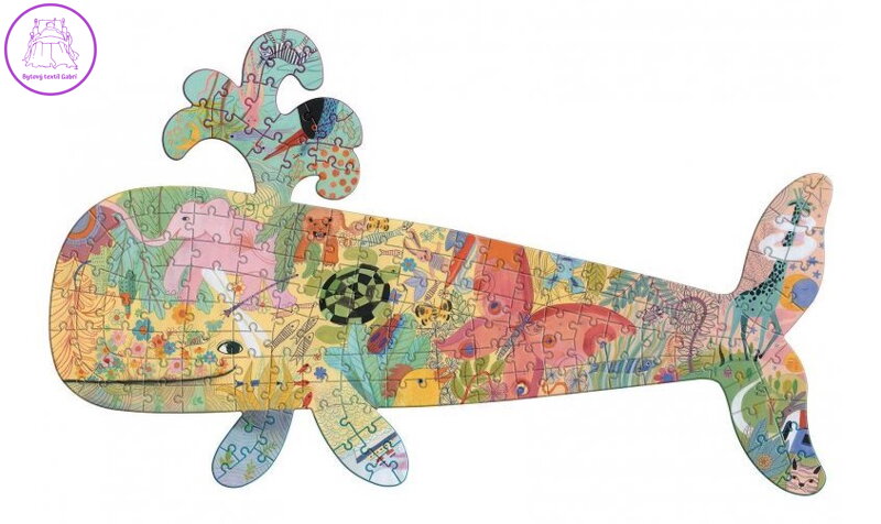 DJECO Obrysové puzzle Velryba 150 dílků