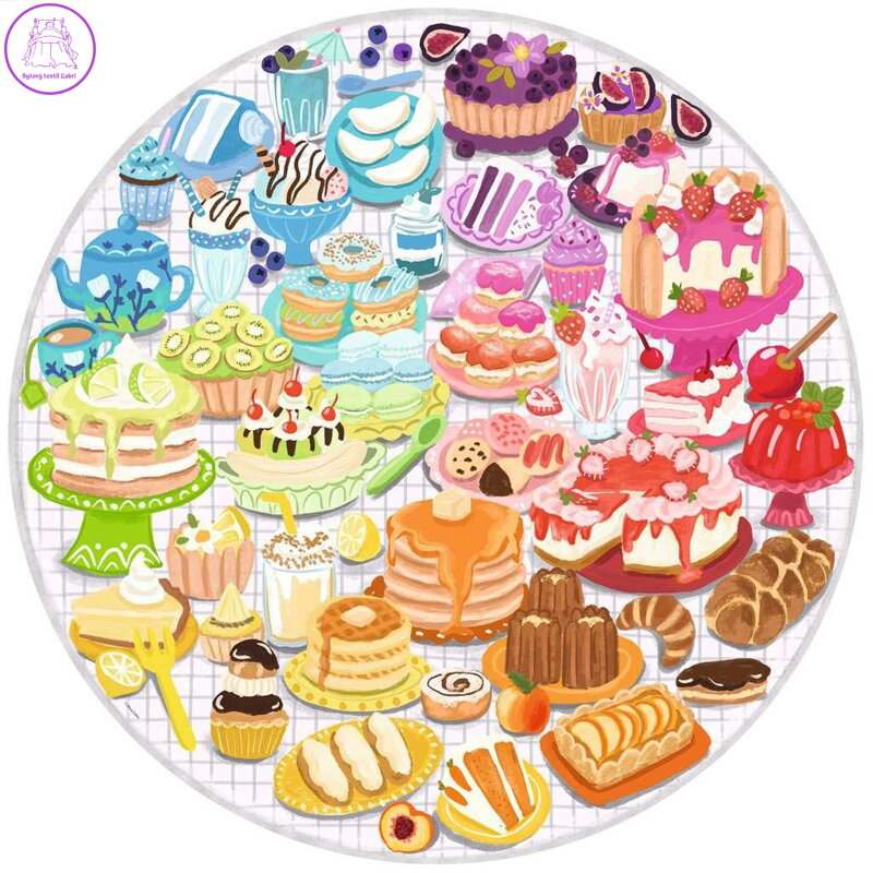 RAVENSBURGER Kulaté puzzle Kruh barev: Barevné dezerty 500 dílků RAVENSBURGER Kulaté puzzle Kruh barev: Barevné dezerty 500 dílků