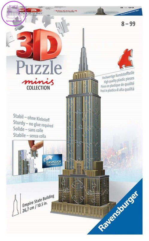 RAVENSBURGER 3D puzzle Mini Empire State Building 66 dílků RAVENSBURGER 3D puzzle Mini Empire State Building 66 dílků