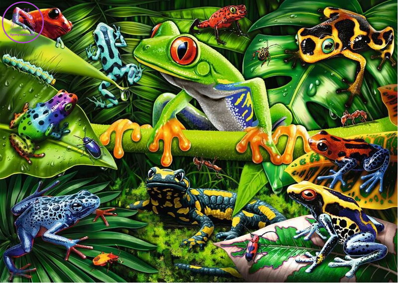 RAVENSBURGER Puzzle Úžasní obojživelníci 35 dílků RAVENSBURGER Puzzle Úžasní obojživelníci 35 dílků