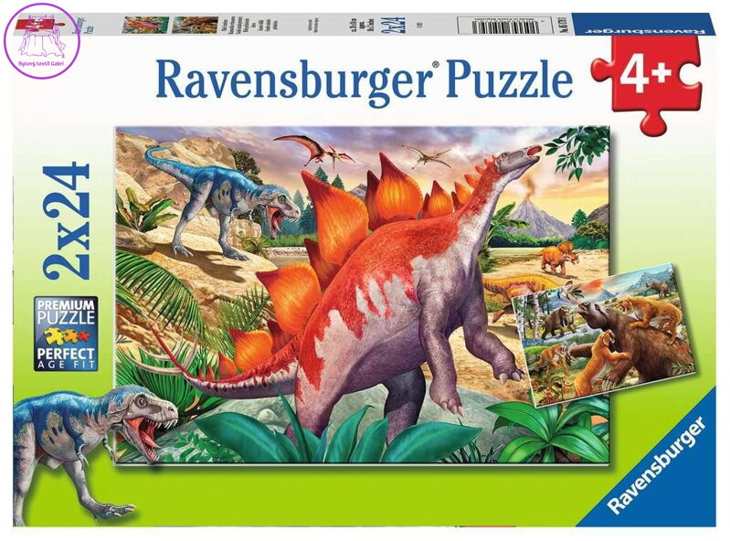 RAVENSBURGER Puzzle Jurská divočina 2x24 dílků RAVENSBURGER Puzzle Jurská divočina 2x24 dílků