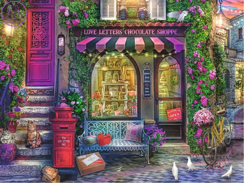 RAVENSBURGER Puzzle Milostné dopisy a čokoláda 1500 dílků RAVENSBURGER Puzzle Milostné dopisy a čokoláda 1500 dílků