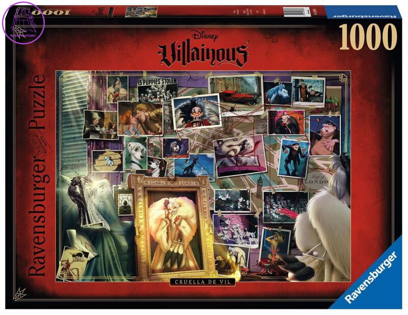 RAVENSBURGER Puzzle Disney Villainous: Cruella de Vil 1000 dílků RAVENSBURGER Puzzle Disney Villainous: Cruella de Vil 1000 dílků