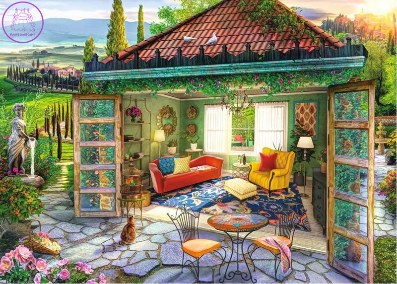 RAVENSBURGER Puzzle Toskánská oáza 1000 dílků