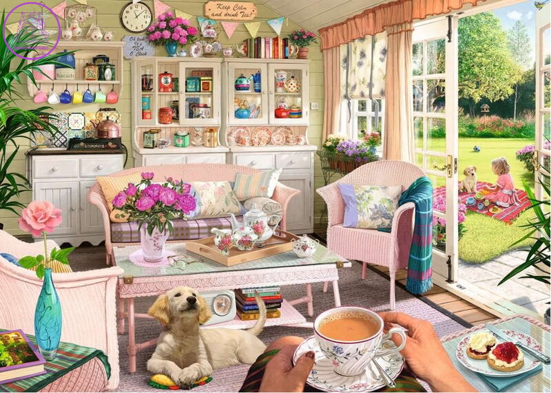 RAVENSBURGER Puzzle Čajovna 1000 dílků RAVENSBURGER Puzzle Čajovna 1000 dílků