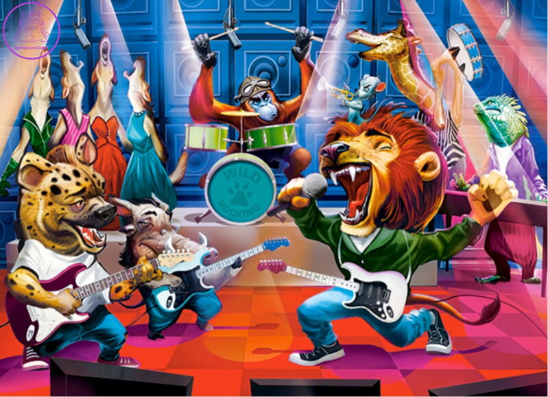 CASTORLAND Puzzle Zvířecí rockový koncert 300 dílků CASTORLAND Puzzle Zvířecí rockový koncert 300 dílků