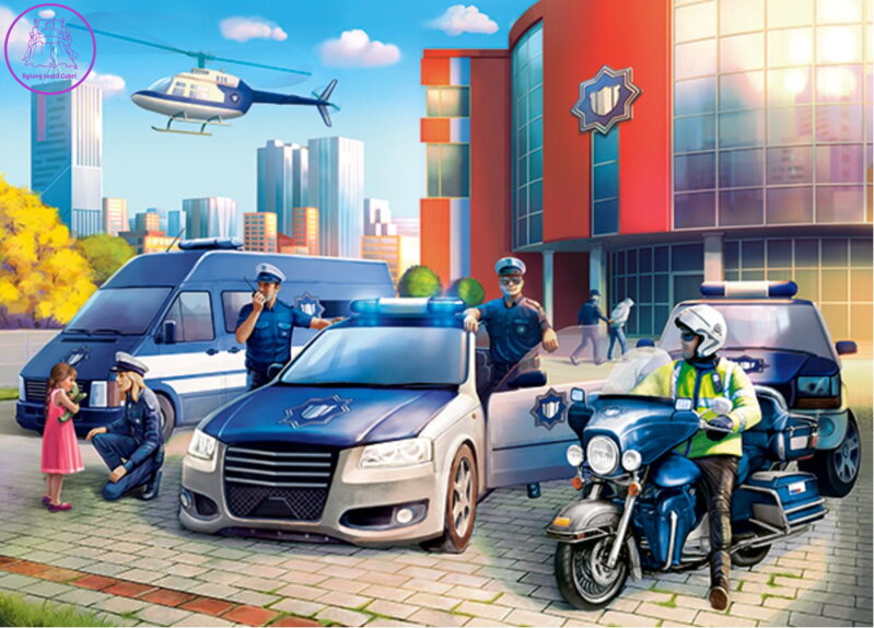 CASTORLAND Puzzle Policejní stanice 120 dílků CASTORLAND Puzzle Policejní stanice 120 dílků