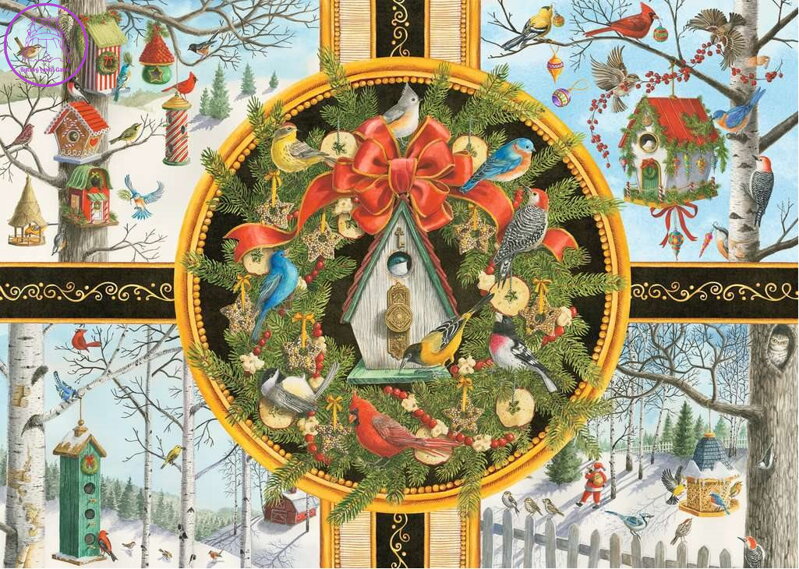 RAVENSBURGER Puzzle Vánoční zpěvné ptactvo XXL 500 dílků