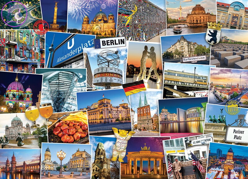 EUROGRAPHICS Puzzle Světoběžník - Berlín 1000 dílků EUROGRAPHICS Puzzle Světoběžník - Berlín 1000 dílků