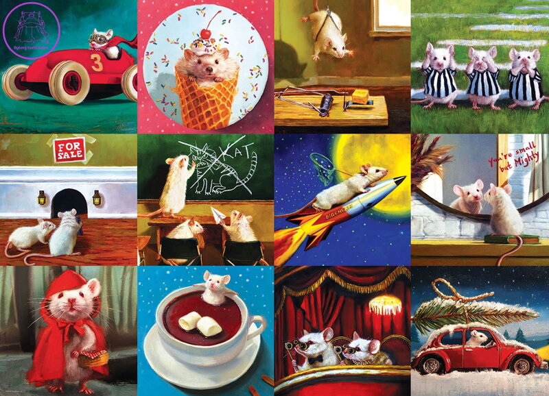 EUROGRAPHICS Puzzle Legrační myši 1000 dílků EUROGRAPHICS Puzzle Legrační myši 1000 dílků