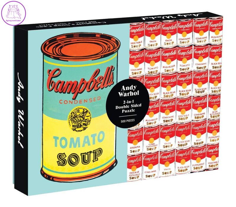 GALISON Oboustranné puzzle Andy Warhol Campbell's Soup Cans 500 dílků GALISON Oboustranné puzzle Andy Warhol Campbell's Soup Cans 500 dílků