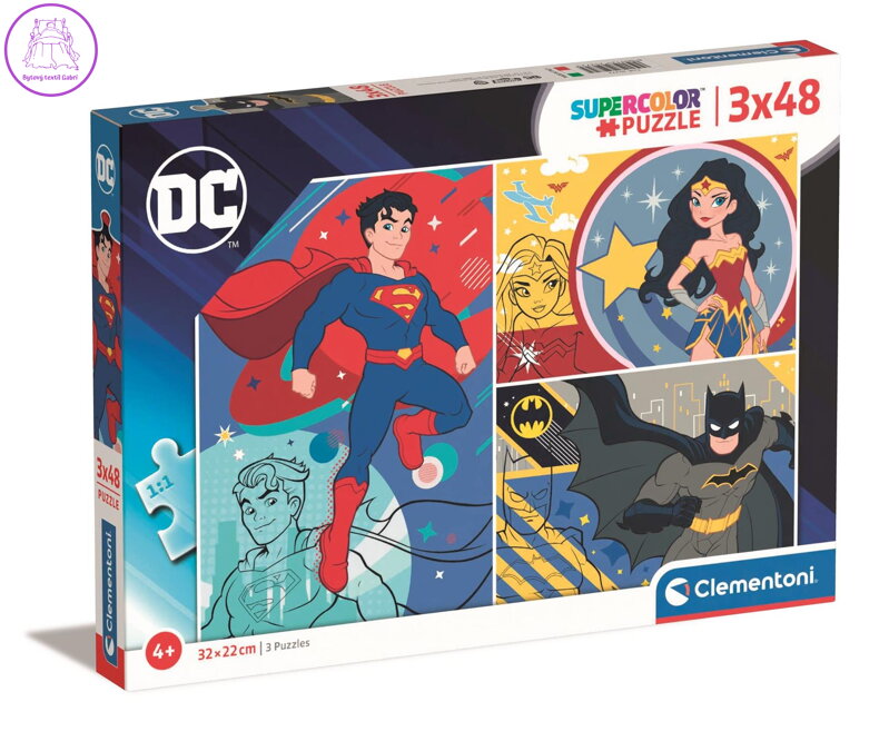 CLEMENTONI Puzzle DC Comics 3x48 dílků CLEMENTONI Puzzle DC Comics 3x48 dílků