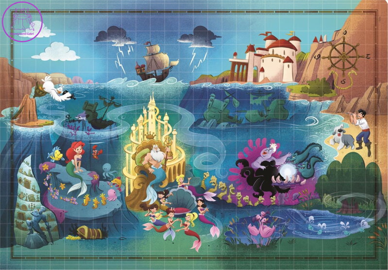 CLEMENTONI Puzzle Story Maps: Malá mořská víla 1000 dílků