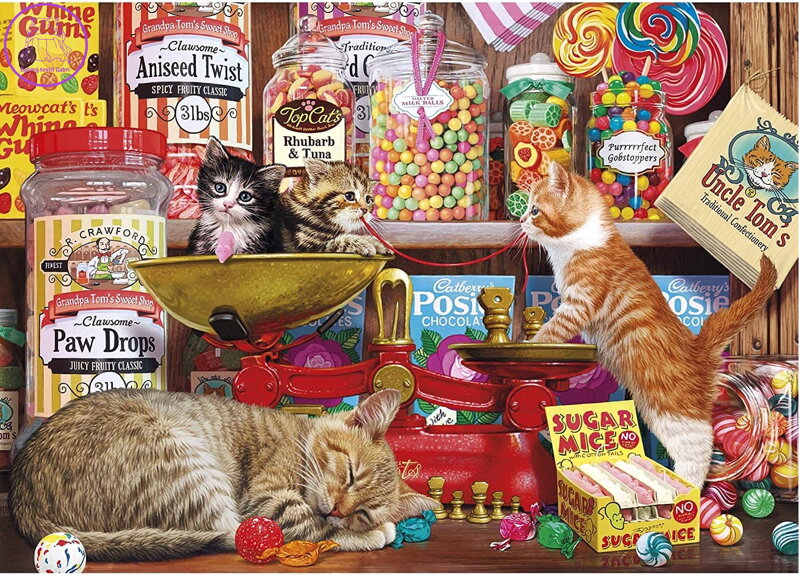 GIBSONS Puzzle Bonbony Tlapičky a cukrové myši 1000 dílků