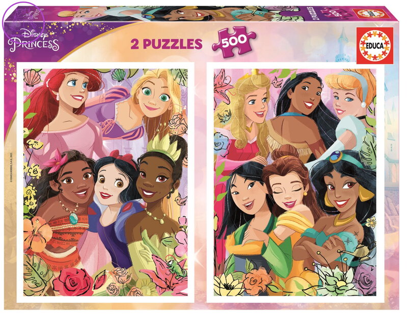 EDUCA Puzzle Disney princezny 2x500 dílků EDUCA Puzzle Disney princezny 2x500 dílků