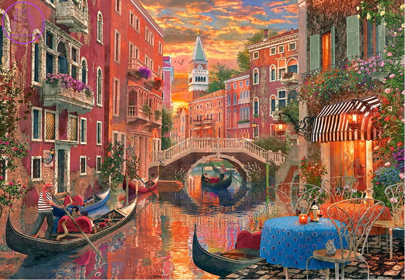 CASTORLAND Puzzle Romantický večer v Benátkách 1500 dílků
