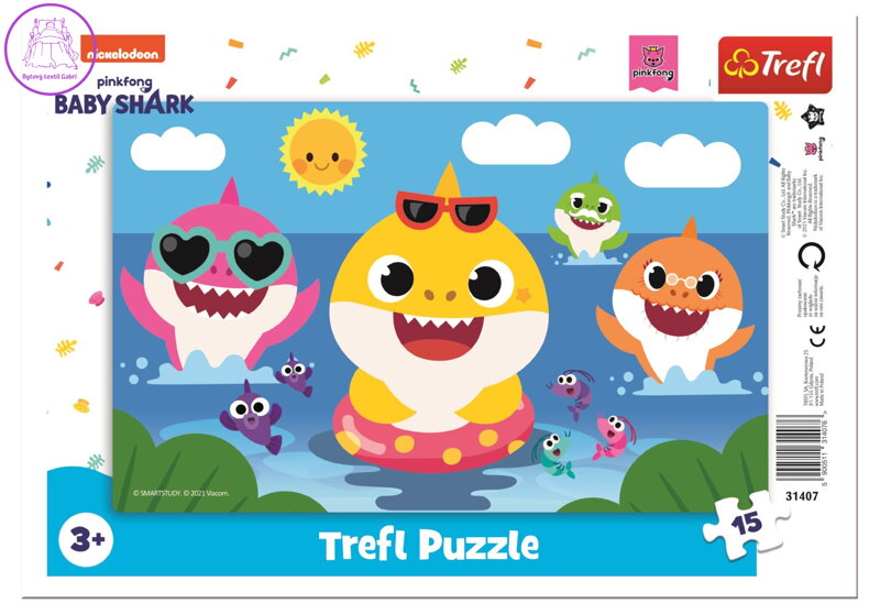 TREFL Puzzle Baby Shark: Veselí žraloci 15 dílků TREFL Puzzle Baby Shark: Veselí žraloci 15 dílků