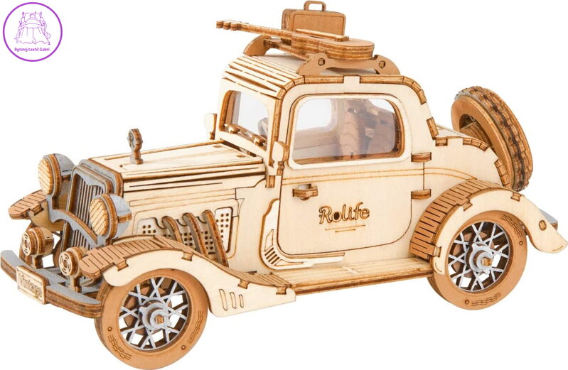 ROBOTIME Rolife 3D dřevěné puzzle Historický automobil 164 dílků